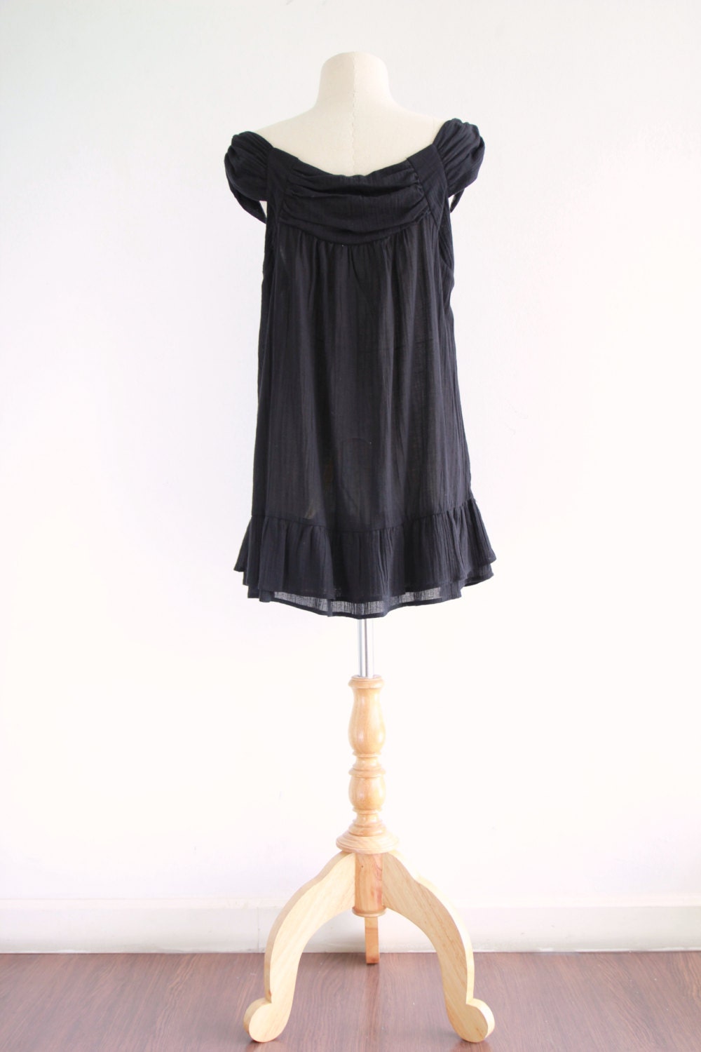 Eden Black Cotton Top — view 4