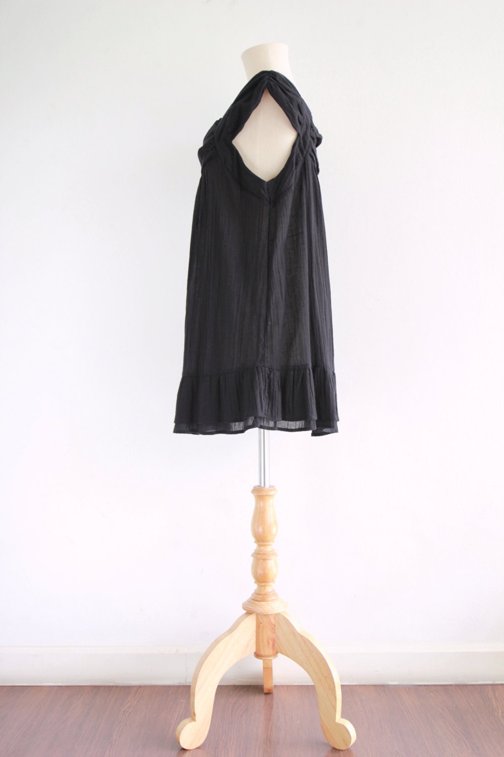 Eden Black Cotton Top — view 3