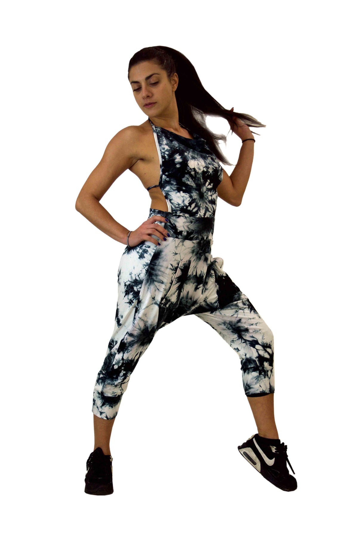 Viola Black Tie-Dye Jumpsuit — view 2