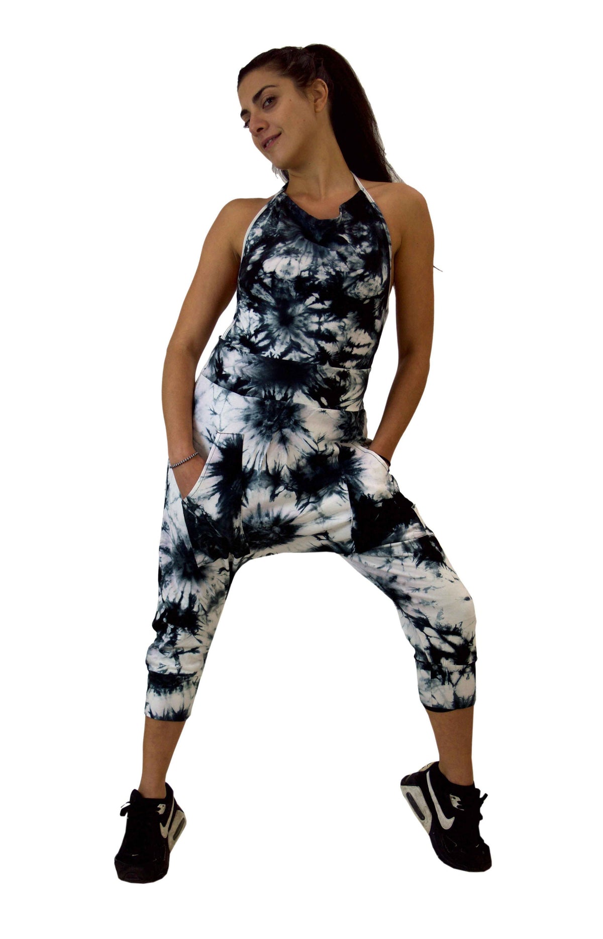Viola Black Tie-Dye Jumpsuit — view 5