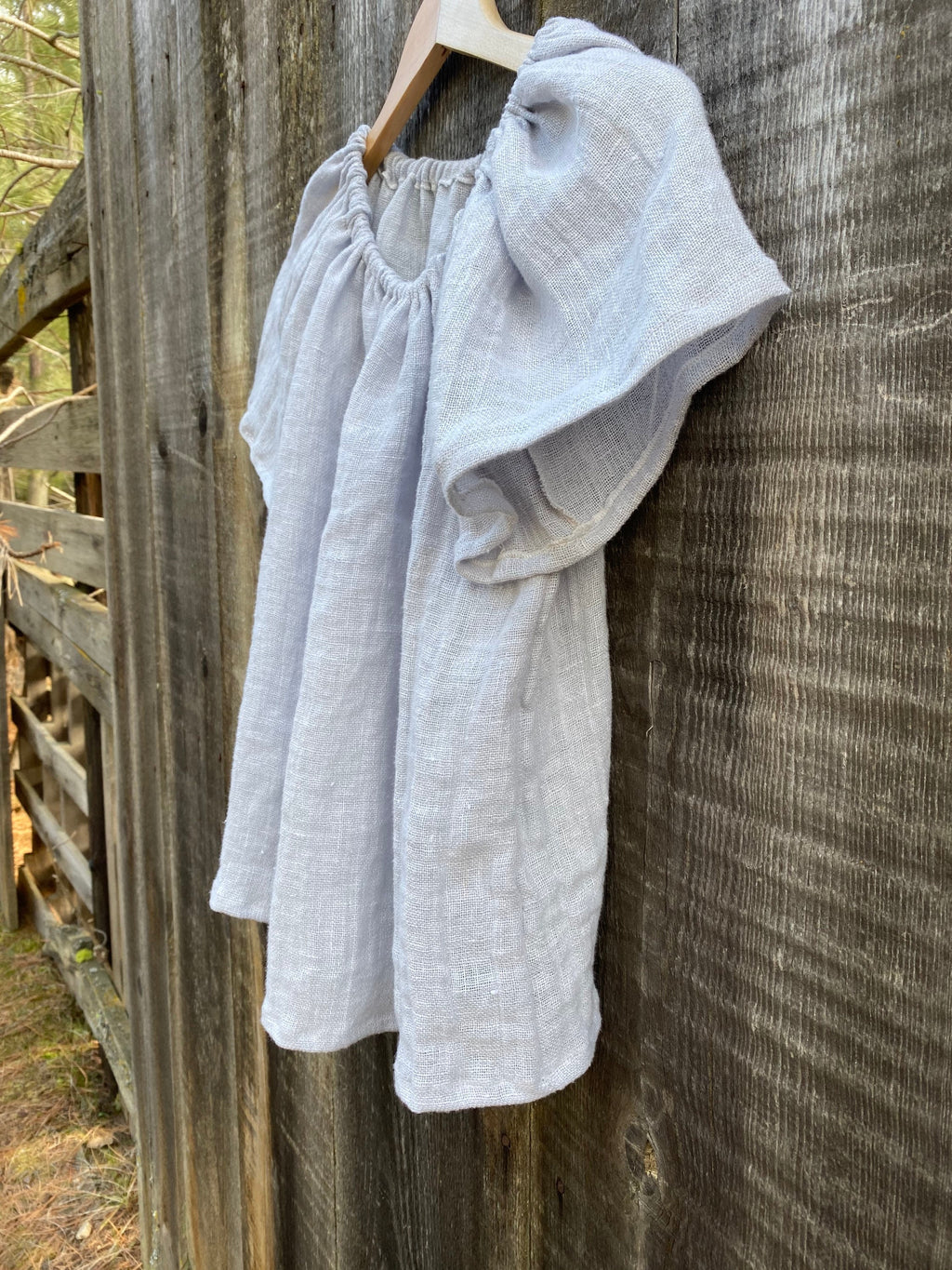 Una Light Blue Linen Top — view 2