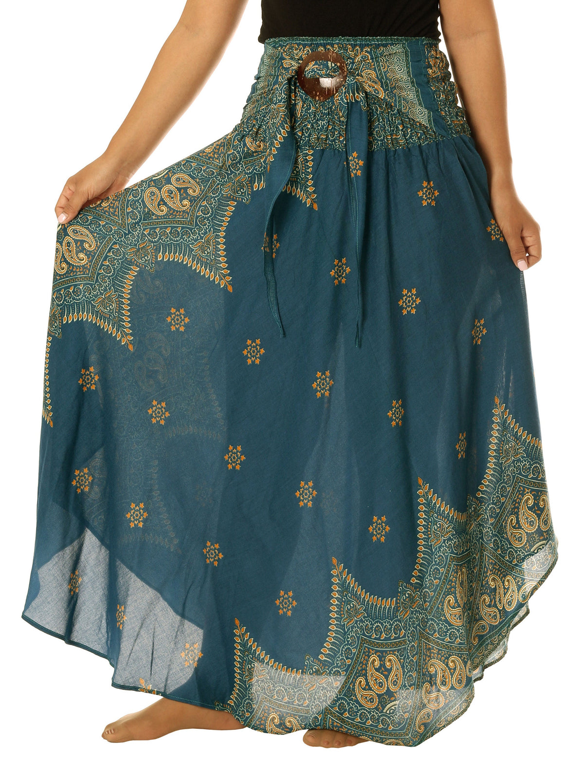 Hope Teal Maxi Skirt — view 2