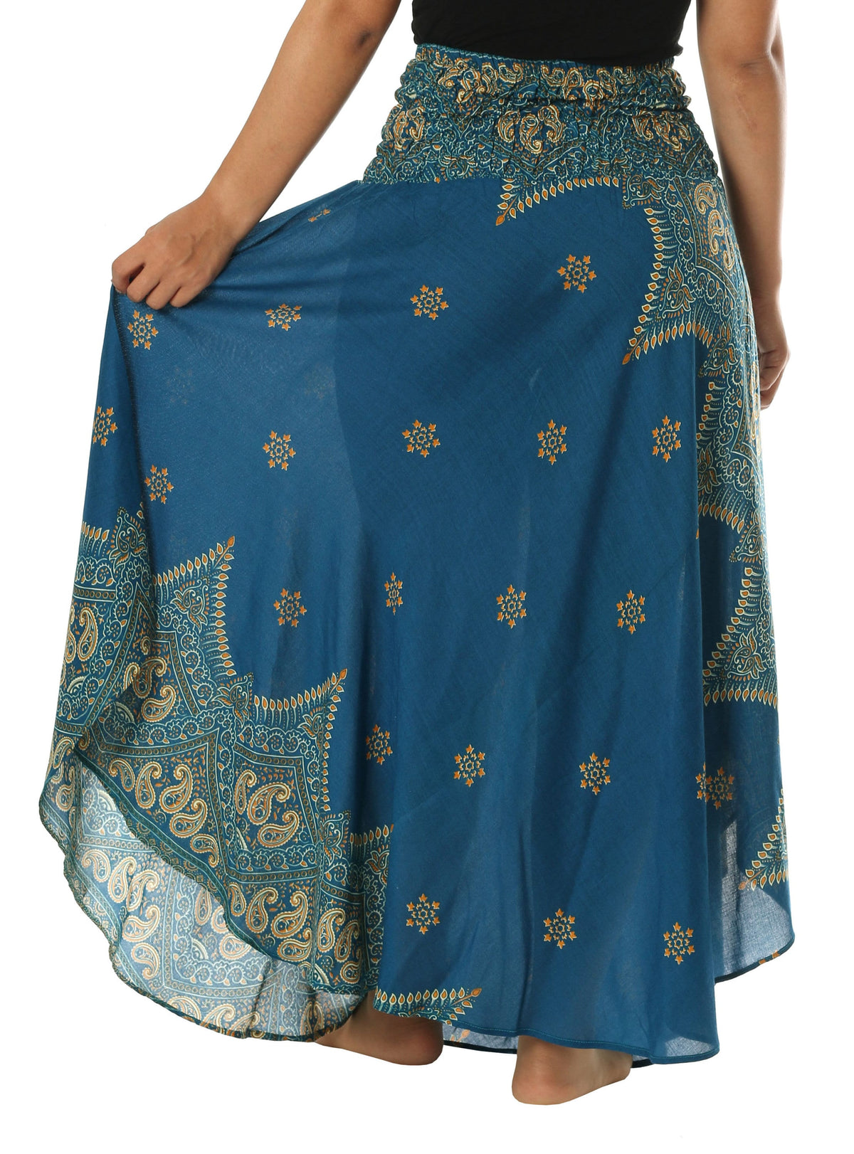 Hope Teal Maxi Skirt — view 3