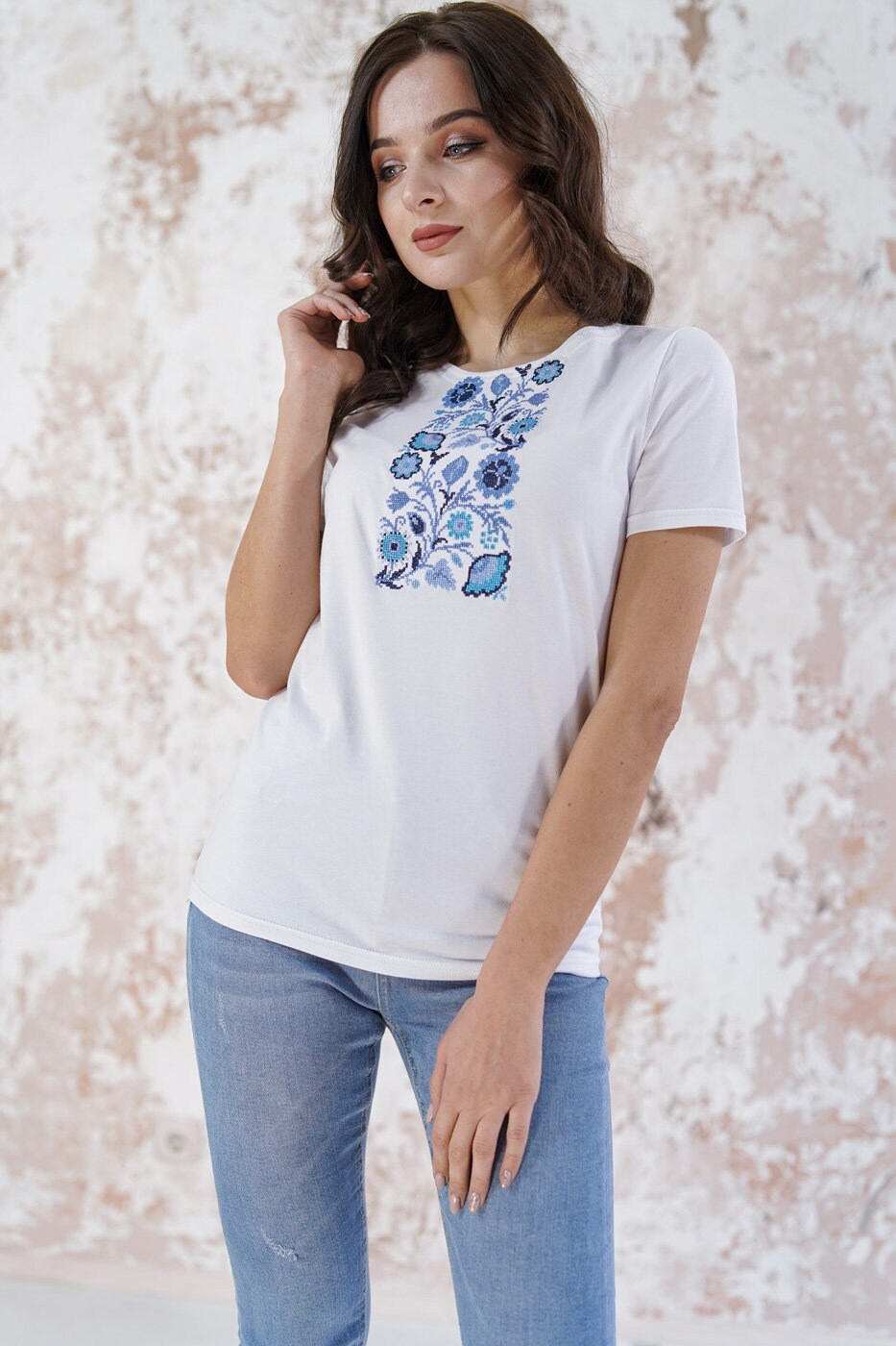 Josie Floral Cotton Embroidered Shirt — view 3