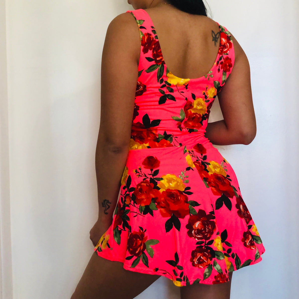 Kaia Red Fit-and-Flare Romper — view 6