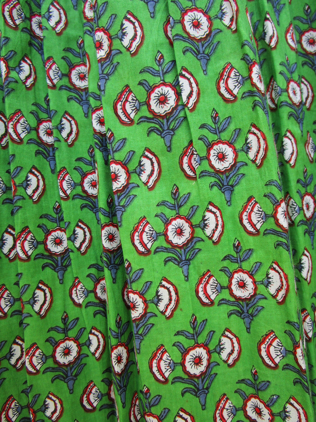 Noor Green Cotton Smocked Maxi Dress — view 4