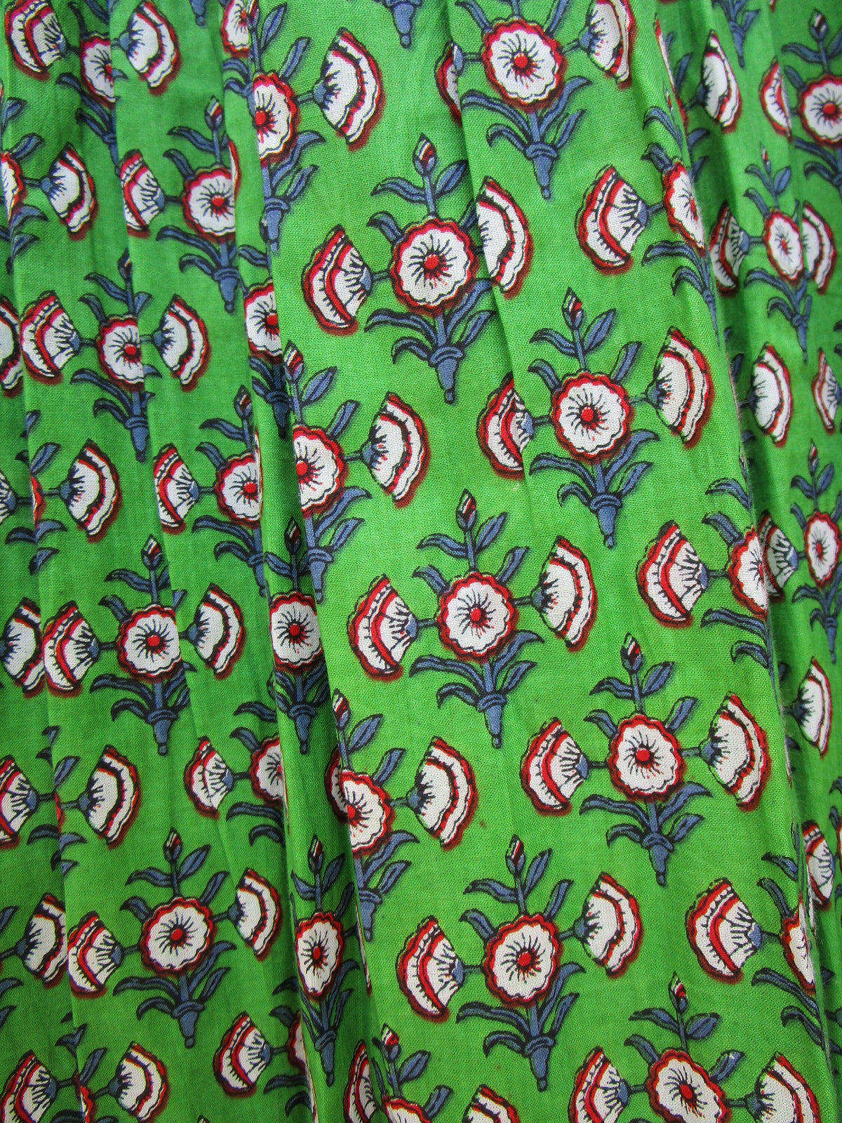 Noor Green Cotton Smocked Maxi Dress — view 4