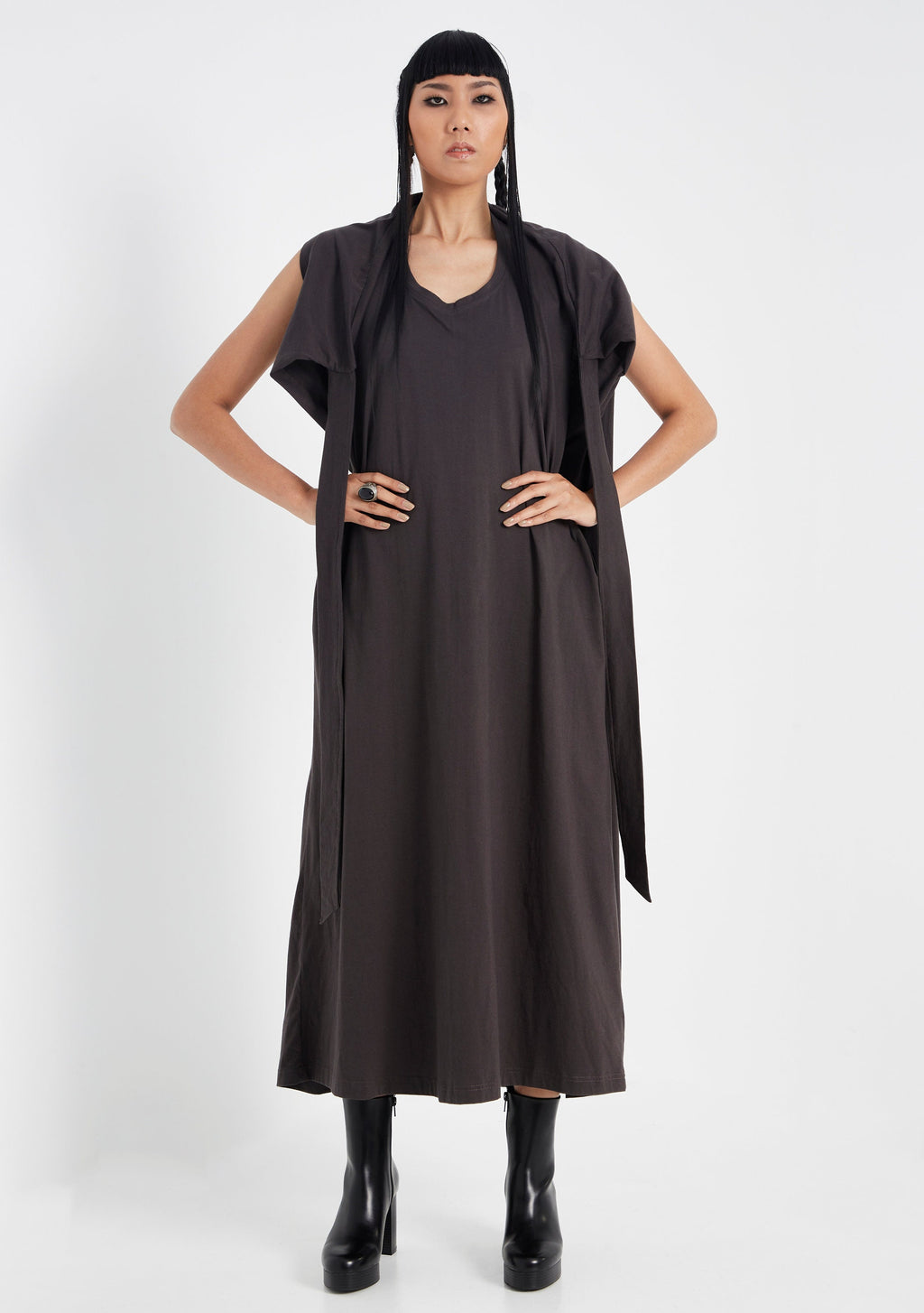 Grace Black Maxi Dress — view 4