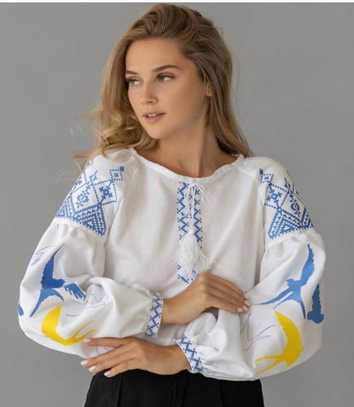 Belle White Linen Embroidered Top — LA's Nine Ninety