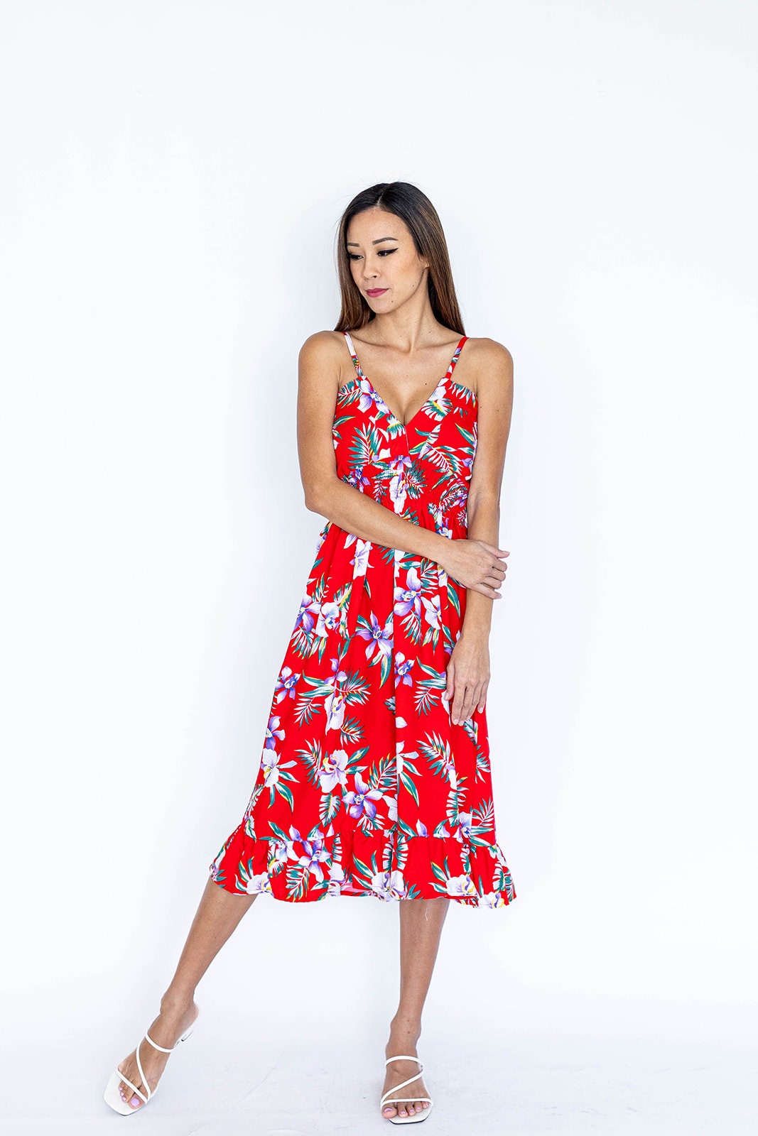 Hazel Tropical Midi Dress — view 2