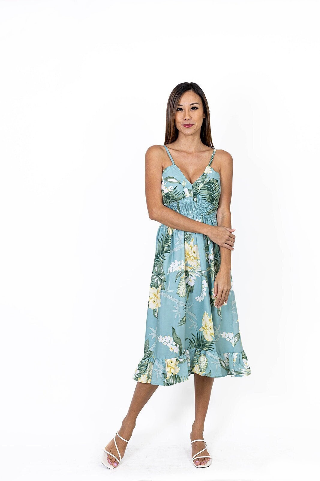Piper Tropical Midi Dress — LA's Nine Ninety