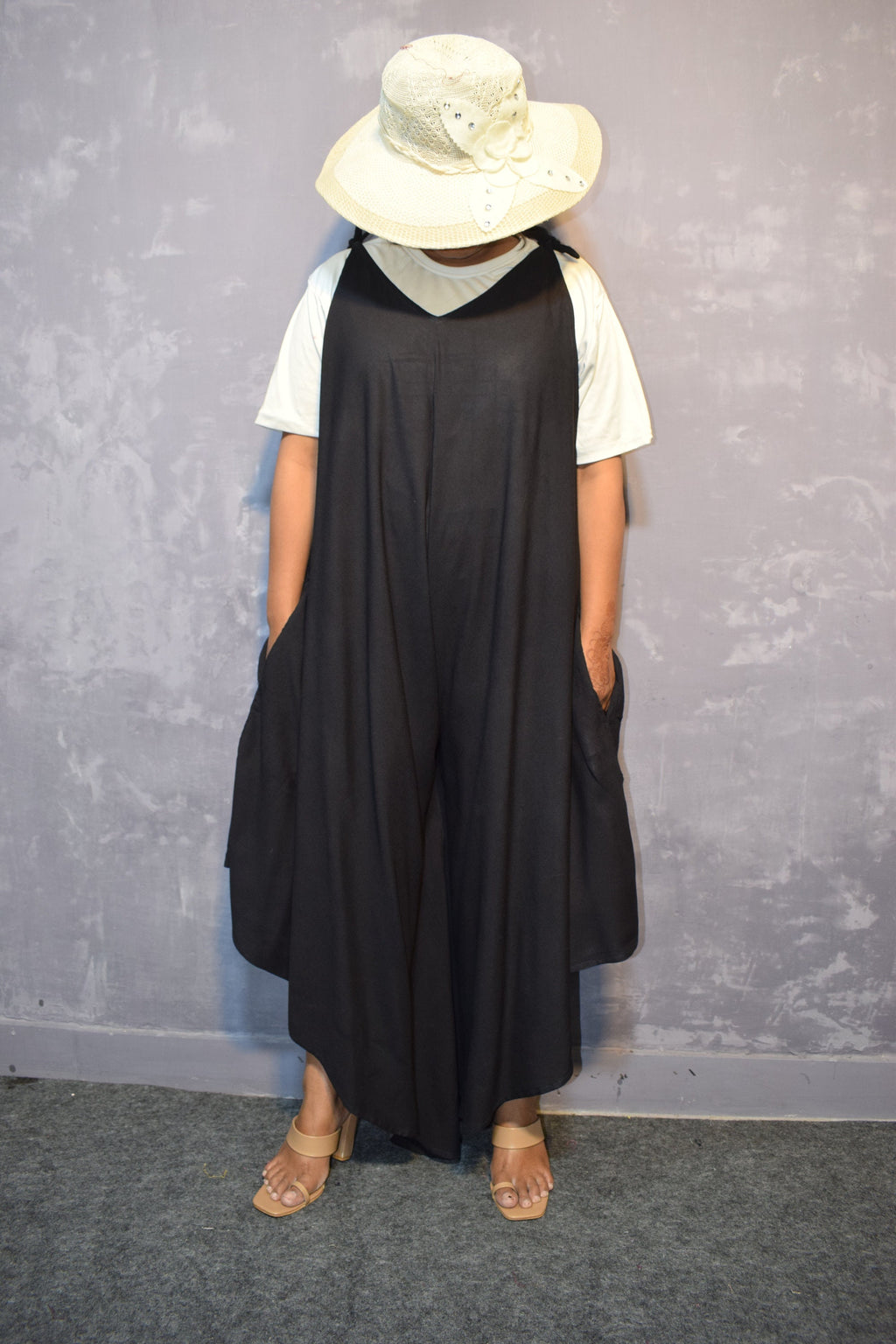 Leona Black Cotton Jumpsuit — LA's Nine Ninety