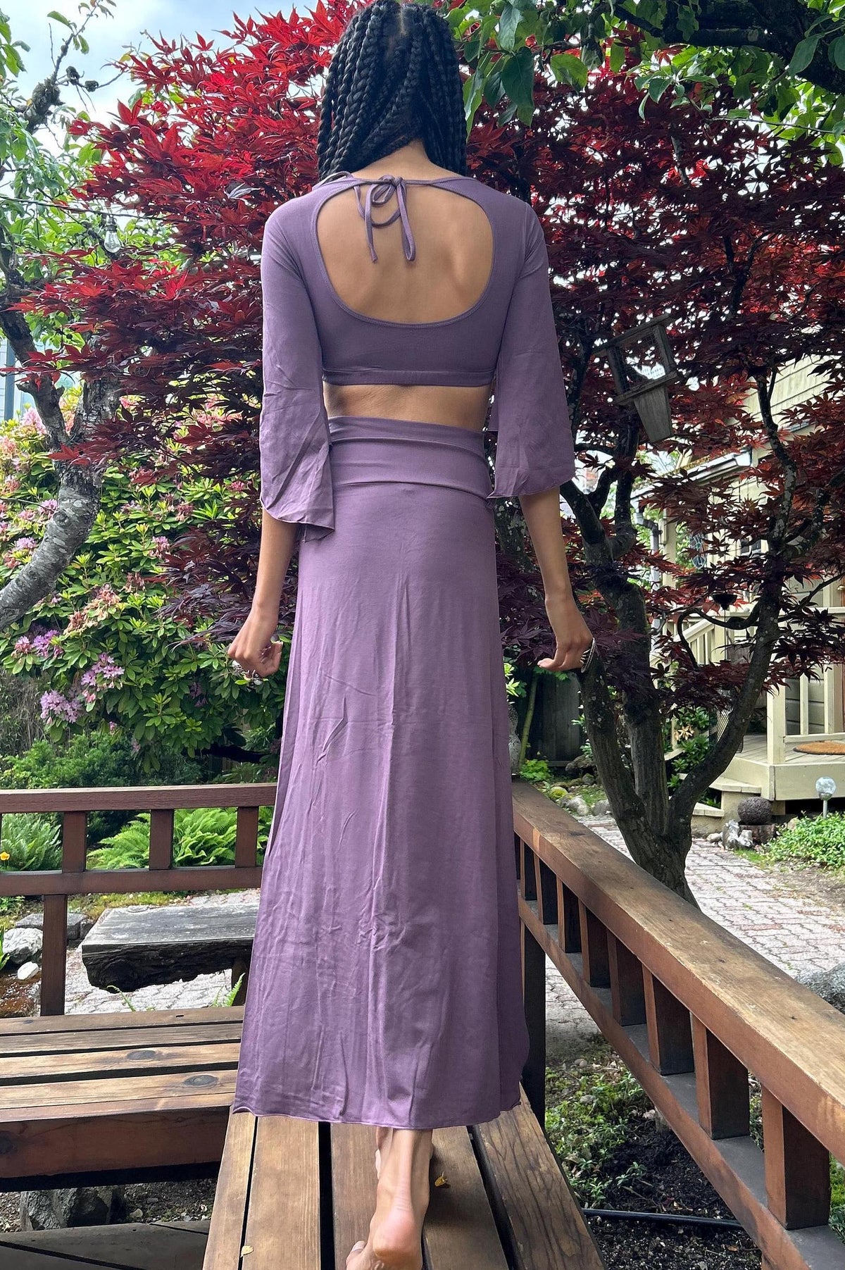 Edie Purple Maxi Skirt — view 5