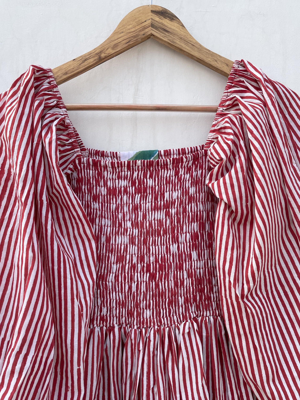Winnie Striped Cotton Smocked Maxi Dress — view 2