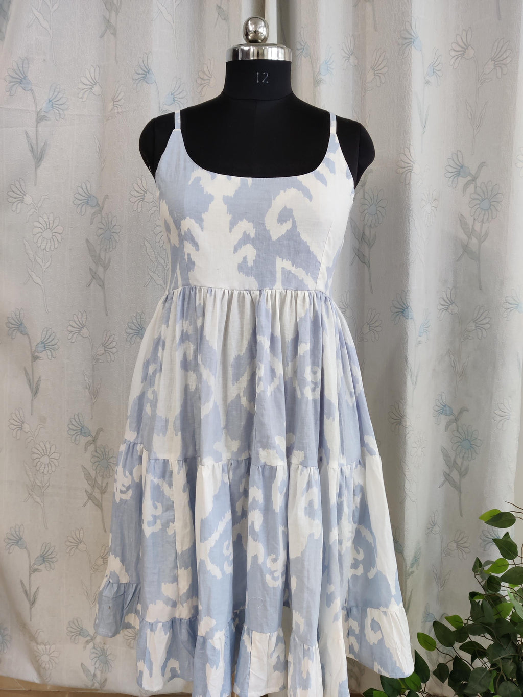Iris Floral Cotton Midi Dress — view 3
