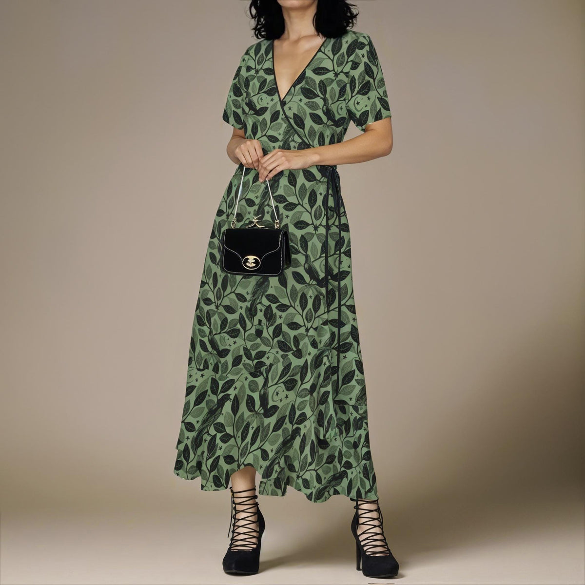 Coco Botanical Wrap Maxi Dress — view 6