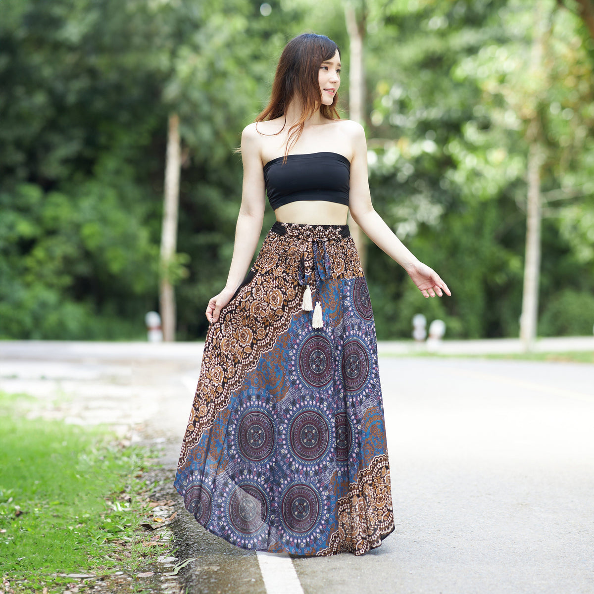 Elsie Brown Maxi Skirt — LA's Nine Ninety