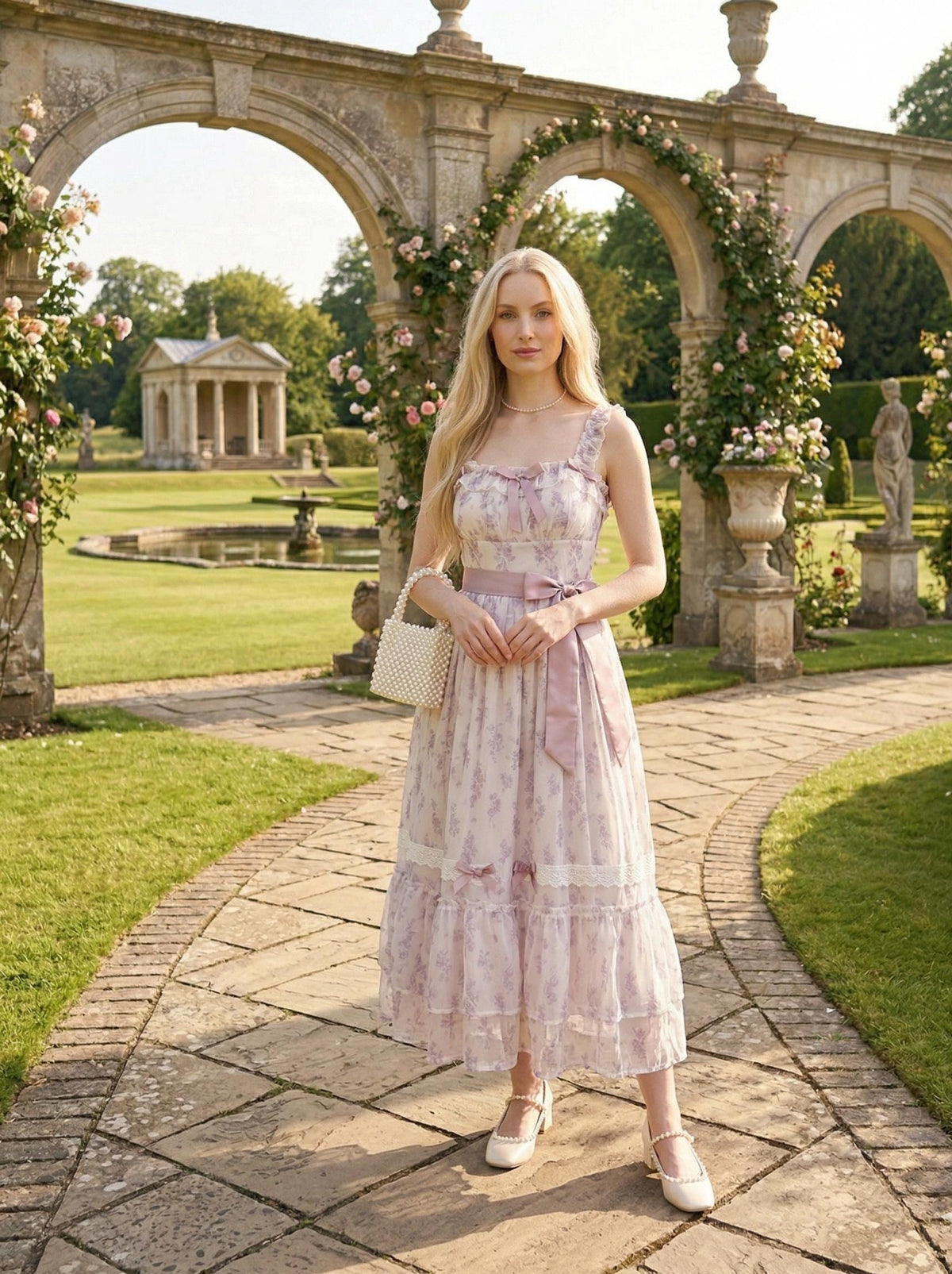 Frida Floral Ruffle Midi Dress — view 2