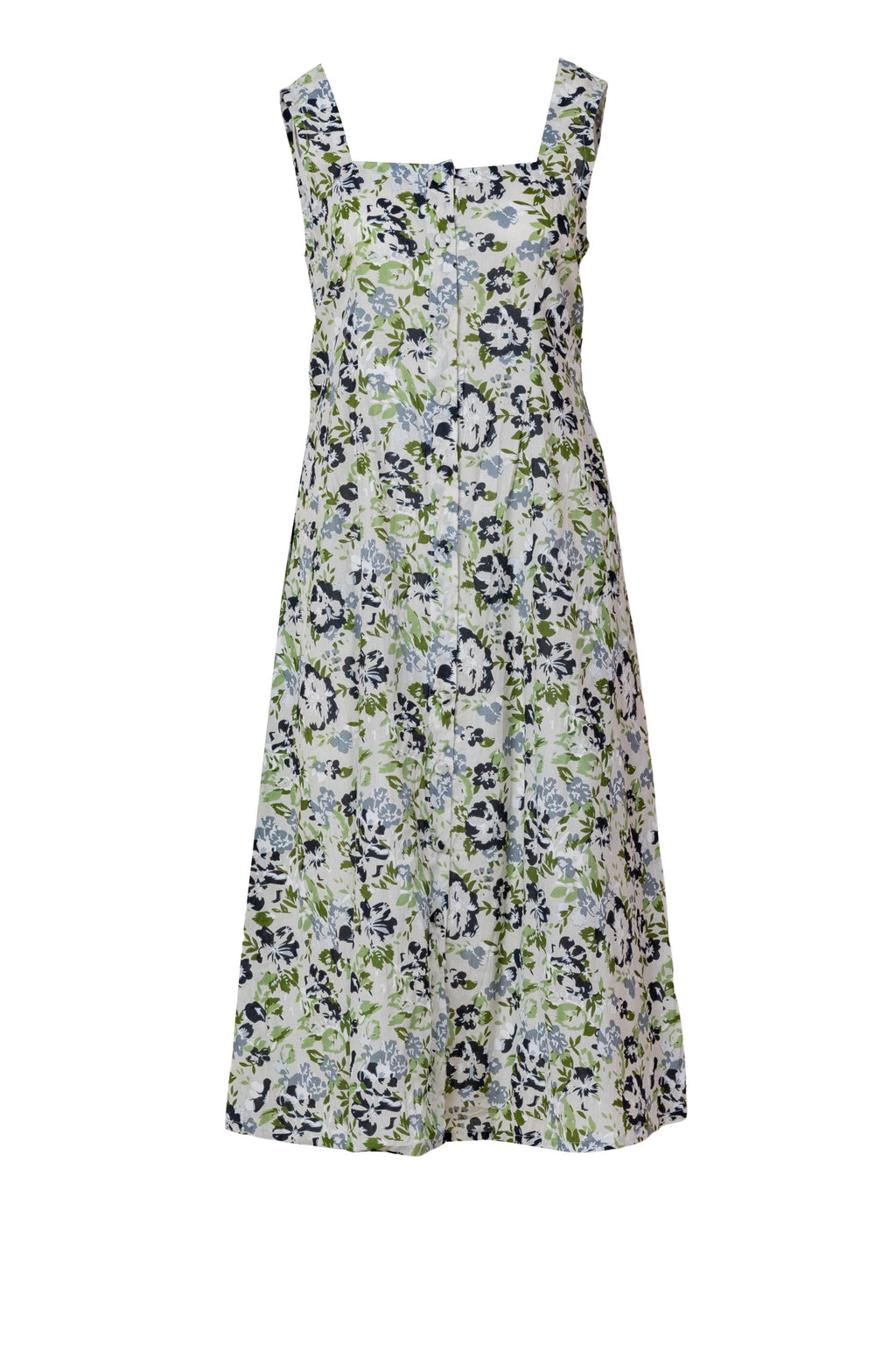 Mila Floral Cotton A-Line Midi Dress — view 4