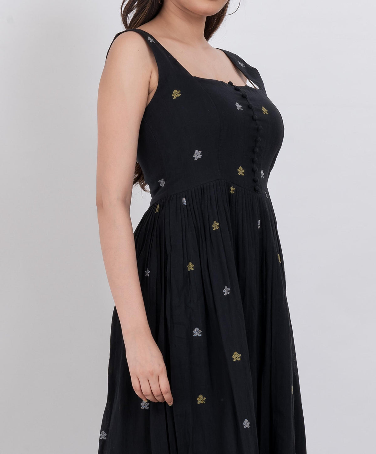 Ruby Floral Cotton Midi Dress — view 4