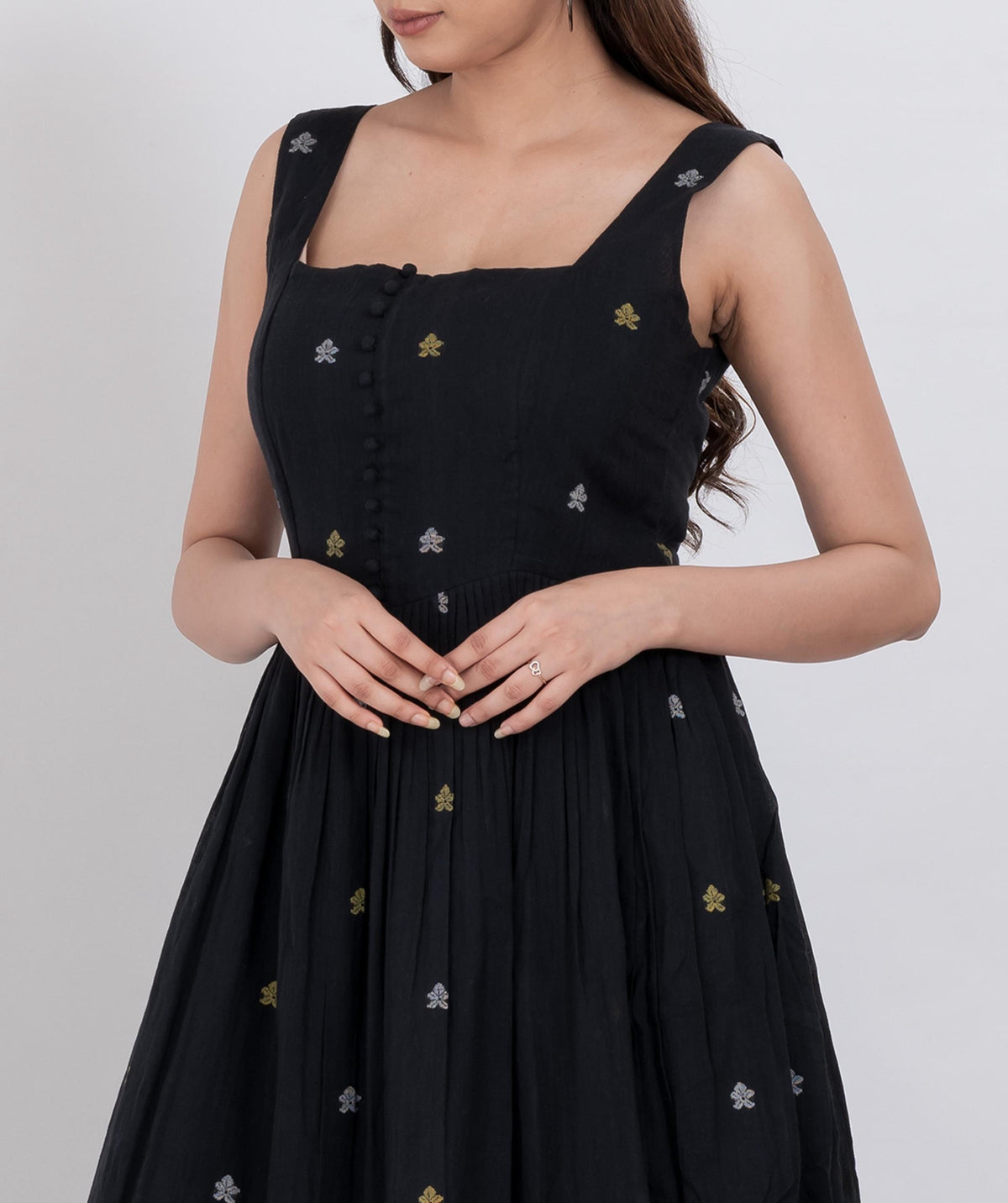 Ruby Floral Cotton Midi Dress — view 3
