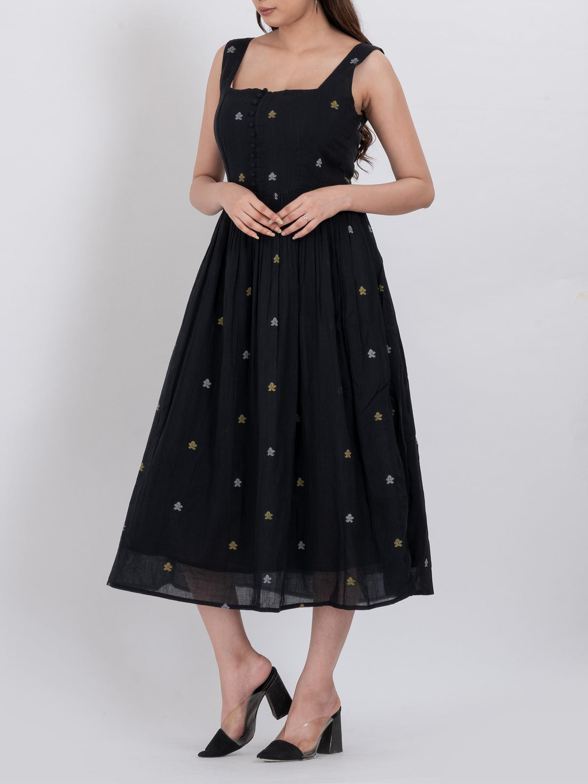 Ruby Floral Cotton Midi Dress — view 2