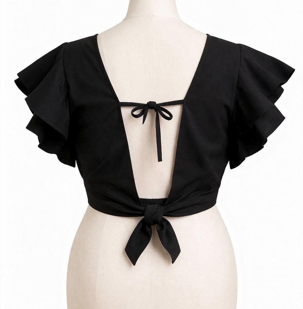 Elena Black Embroidered Shirt — view 4