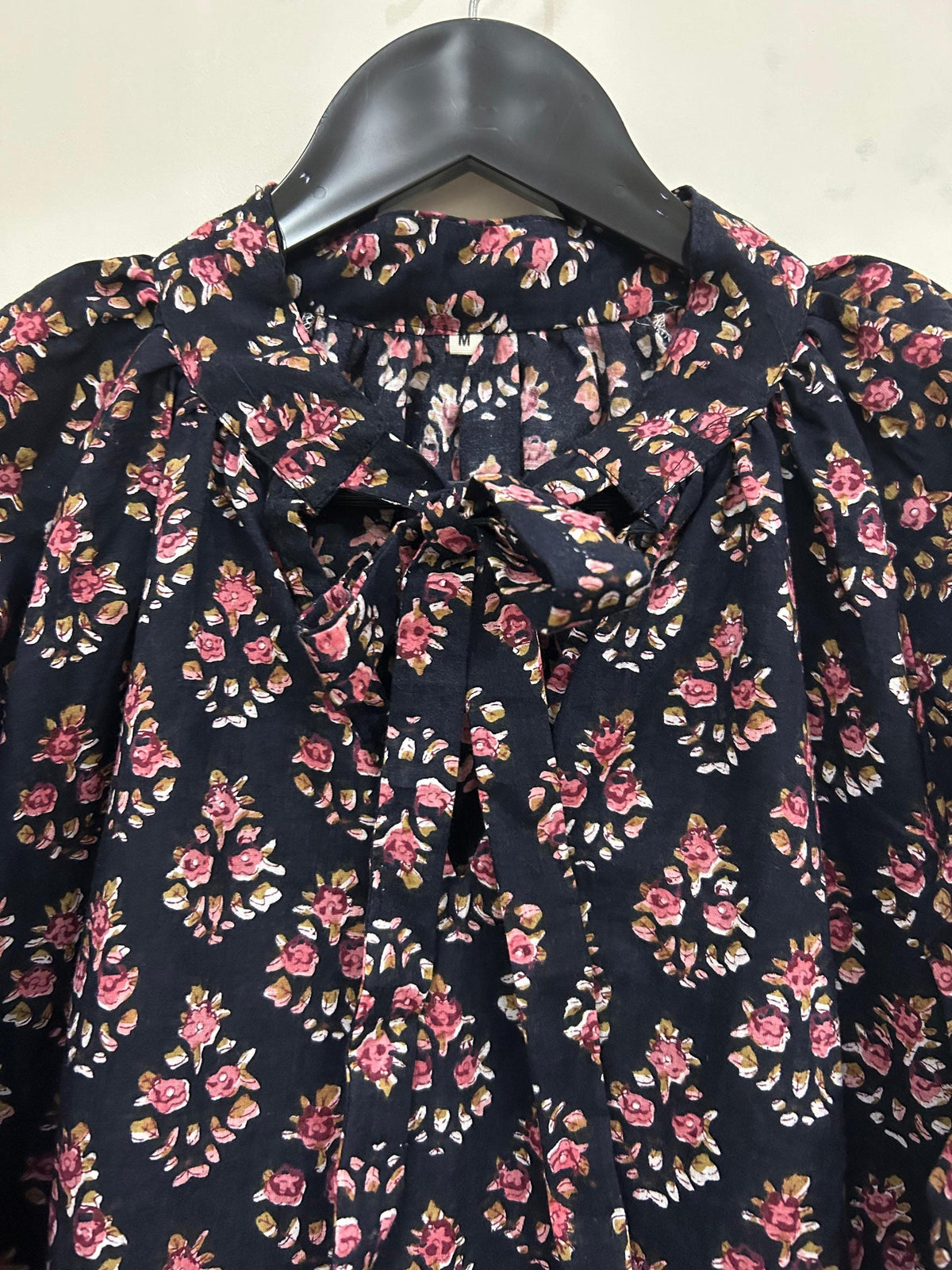 Liv Block-Print Cotton Tunic Top — view 4