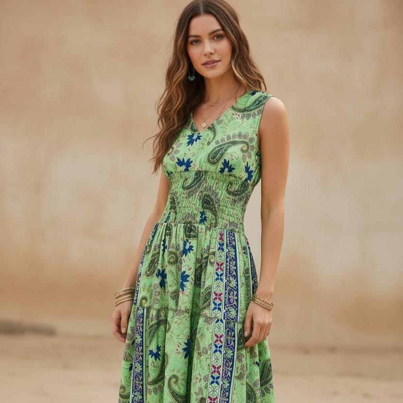 Uma Floral Midi Dress — LA's Nine Ninety