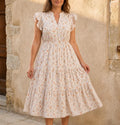 Ava Cream Midi Dress — LA's Nine Ninety