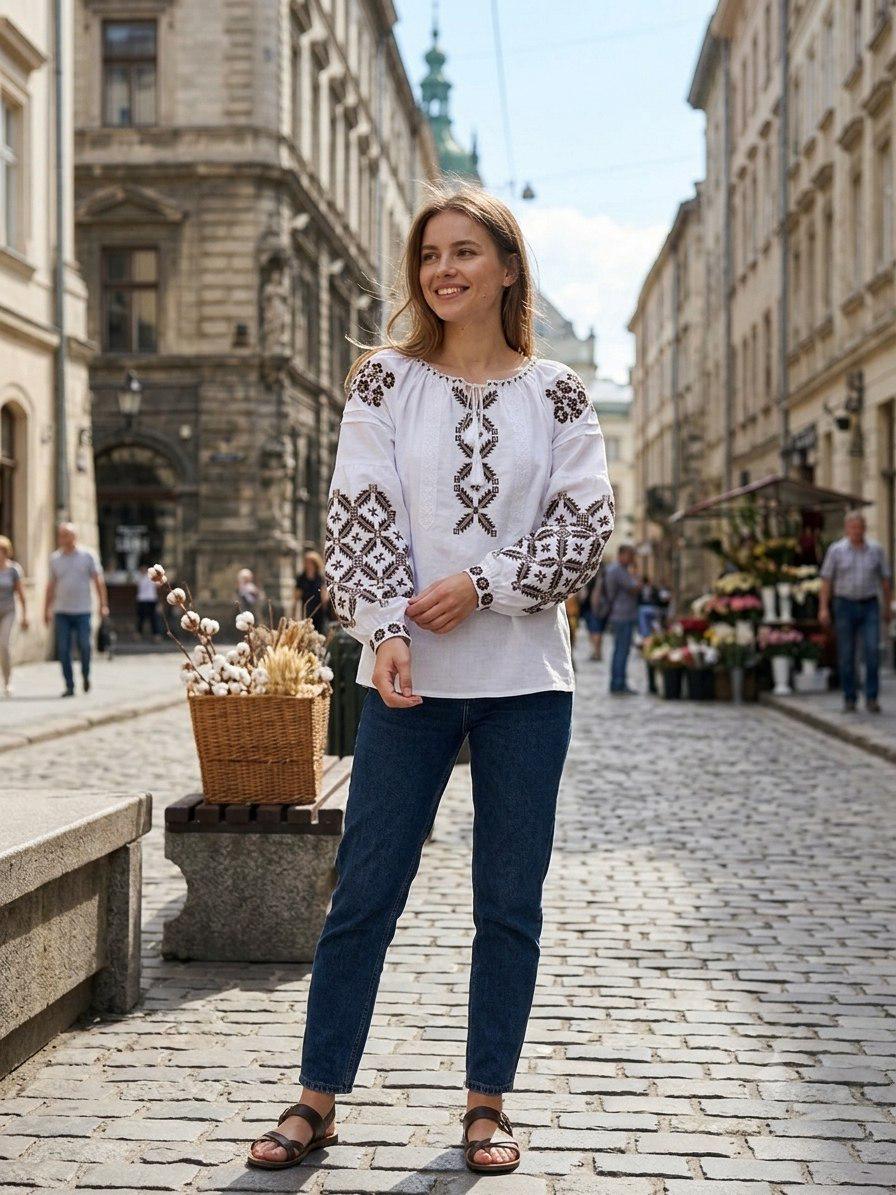 Juno Beige Lace Embroidered Top — view 2